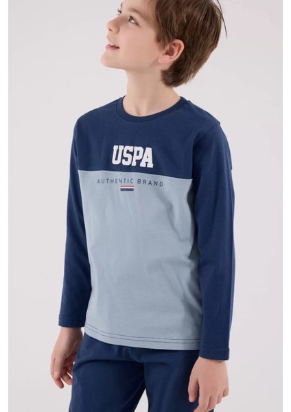 U.s. Polo Assn Uzun Kol Pijama Takım US2220-4 Koyu Indigo modelleri