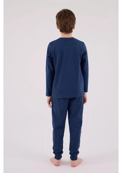 U.s. Polo Assn Uzun Kol Pijama Takım US2220-4 Koyu Indigo fırsatları