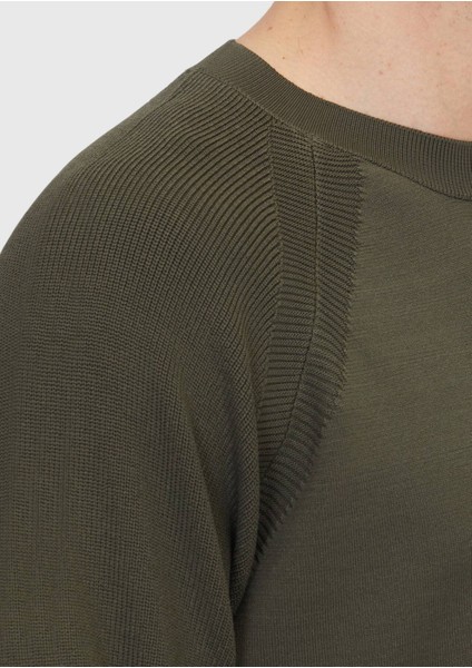 Haki Bisiklet Yaka Jakarlı Triko Kazak fırsatları