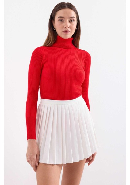 Fitilli Balıkcı Yaka Bayan Kazak