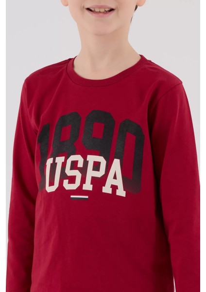 U.s. Polo Assn Uzun Kol Pijama Takım US2203-4 Bordo modelleri