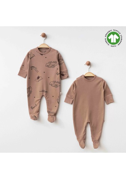 Eslenza Baby Organik 2'li Tulum 0049 Kahve