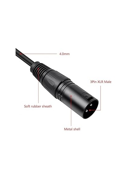 Splitter Kablosu 3 Pin Dişi - Erkek Yama Kablo Dengeli Mikrofon Splitter Kablosu - Mikrofon Uyumluluğu - Mixboard Uyarlanabilir fırsatları