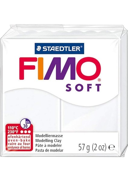 Fimo Soft Polimer Kil - White - 57G