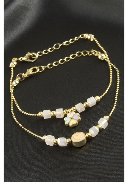 Karışık Küp Kristal Bileklik