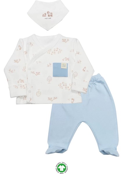 Bistyle Curly Lamb 3'lü Zıbın Takımı 13107 Bej Ekru