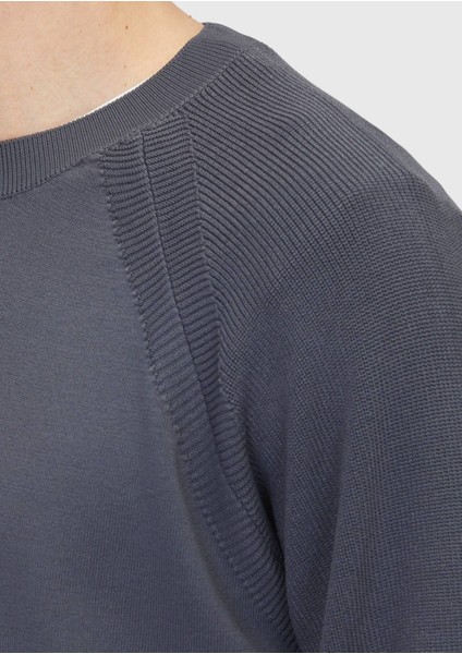 Antrasit Bisiklet Yaka Jakarlı Triko Kazak indirimleri