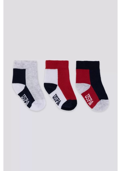 U.s. Polo Assn Erkek Bebek Çorap USB2202 Gri Melanj