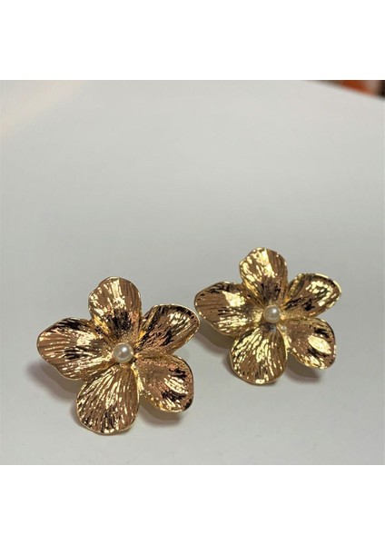 Çelik Gold Çiçek Model Küpe fiyatları