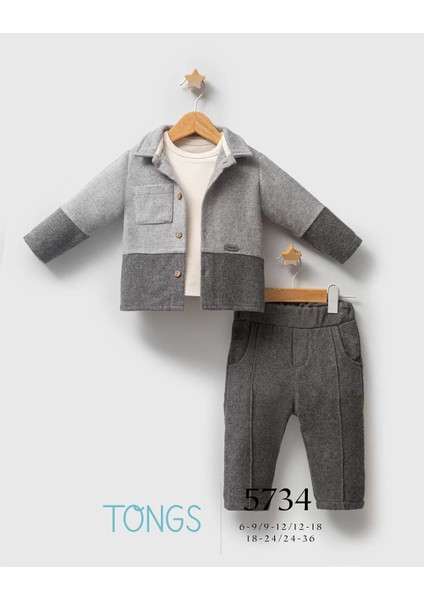 Tongs Baby Customary 3'lü Takım 5734 Gri