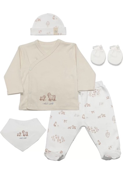 Bistyle Curly Lamb 5'li Hastane Çıkışı 12106 Bej Mavi Ekru