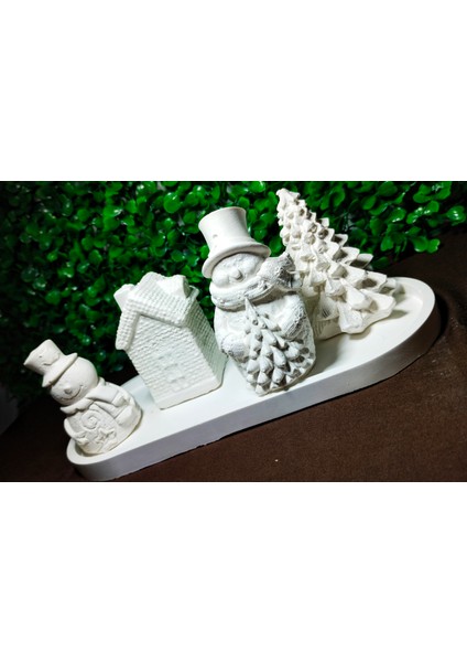 Kardan Adam Temalı El Yapımı Yeni Yıl Dekor Seti fiyatları