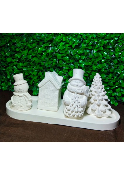 Kardan Adam Temalı El Yapımı Yeni Yıl Dekor Seti modelleri