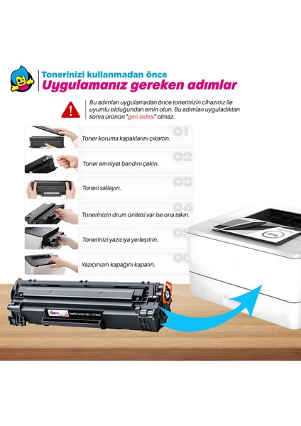 Hp CF283X Muadil Toneri 10'lu Paket/ M201 / M225 modelleri