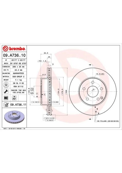 FREN DISKI ON MERCEDES C-CLASS W204 S204 C204 A0004211912 (2 ADET)