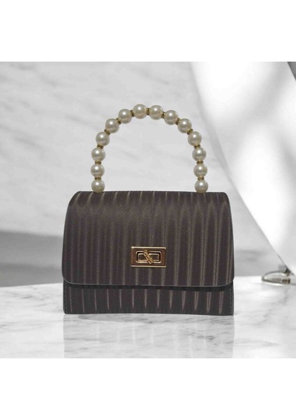 Incili Şık Zincirli El ve Omuz Kadın Abiye Çanta