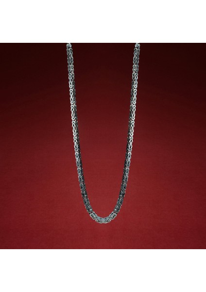 200 Mikron Oksitli Kare Kral Gümüş Zincir fiyatları