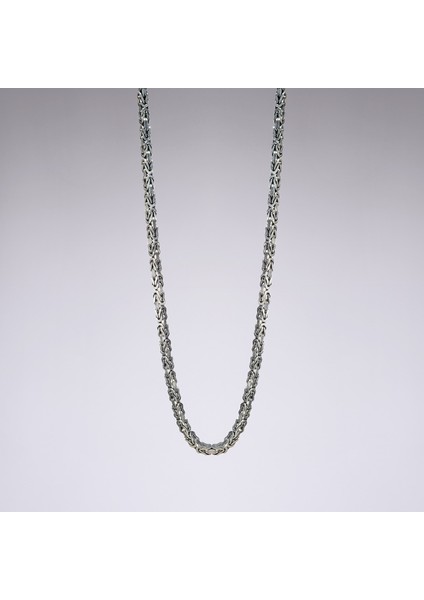 200 Mikron Oksitli Kare Kral Gümüş Zincir fırsatları