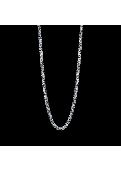 200 Mikron Oksitli Kare Kral Gümüş Zincir indirimleri