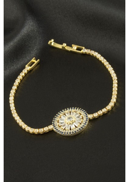 Yuvarlak Zirkon Taşlı Çocuk Bileklik 16 cm modelleri