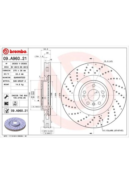 FREN DISKI ON 4-MATIC MERCEDES W166 10166 C292 A1664211600