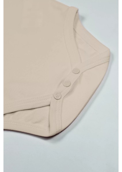 Bistyle Organik Natural Basic Style Yarım Kol Body BS17103 Bej modelleri