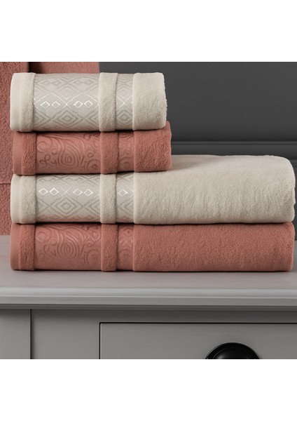 Dori Havlu Seti Best Set Hamam Takımı Kiremit-Bej
