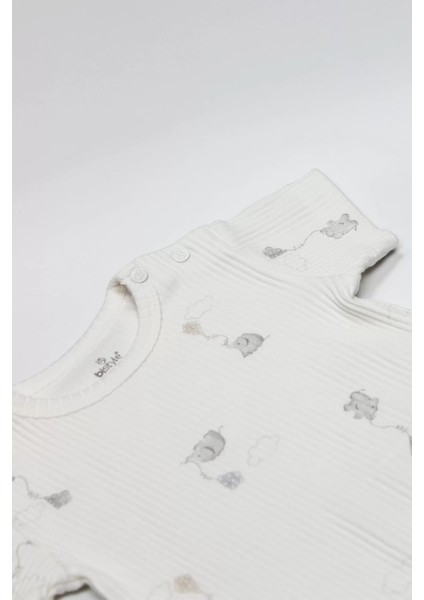 Bistyle Flying Elephant Yarım Kol 2'li Body 17116 Ekru Gri fiyatları