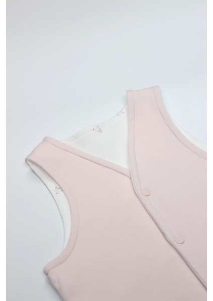 Bistyle Grow In Love Çift Taraflı Bebe Yelek 18102 Pembe Ekru fiyatları