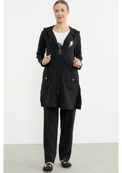 Sementa 76473 Büyük Beden Keten Görünümlü Üçlü Takım fırsatları