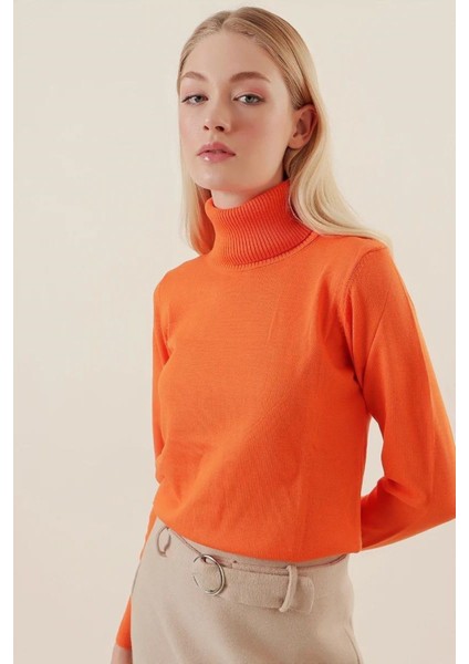 Düz Balıkcı Yaka Bayan Kazak