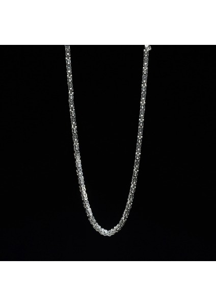 200 Mikron Naturel Kare Kral Gümüş Zincir modelleri