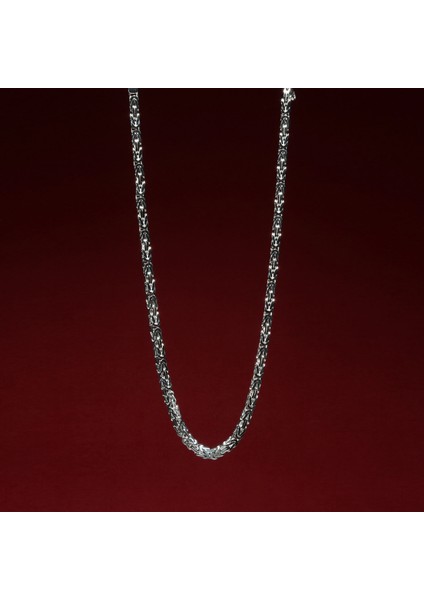 200 Mikron Naturel Kare Kral Gümüş Zincir fırsatları