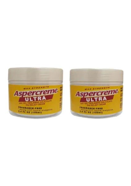 Aspercreme Ultra Sırt, Bel, Kas, Diz, Dirsek, Boyun Vücut Ağrısı Masaj Kremi 100 ml x 2 Adet