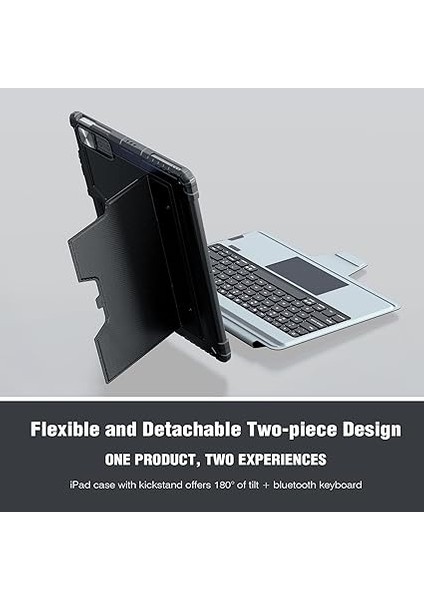 iPad Air 13 Inç Kılıf Klavye 2024 ve iPad Pro 12.9 Inç 2022-6TH/2021-5TH/2020-4TH/ 2018-3RD Gen, Kalem Tutucu ve Stand ve Kamera Kapaklı Çıkarılabilir Klavye, Akıllı Izleme Dörtgeni indirimleri