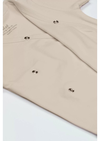 Bistyle Organik Natural Basic Style Kruvaze Uzun Kol Body BS17102 Bej fırsatları