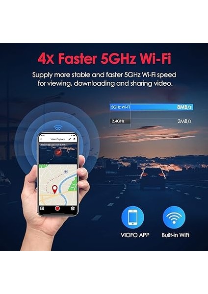A129 Pro Duo 2 Kameralı Ön-Arka 4K Wifi Gps'li Araç Kamerası indirimleri