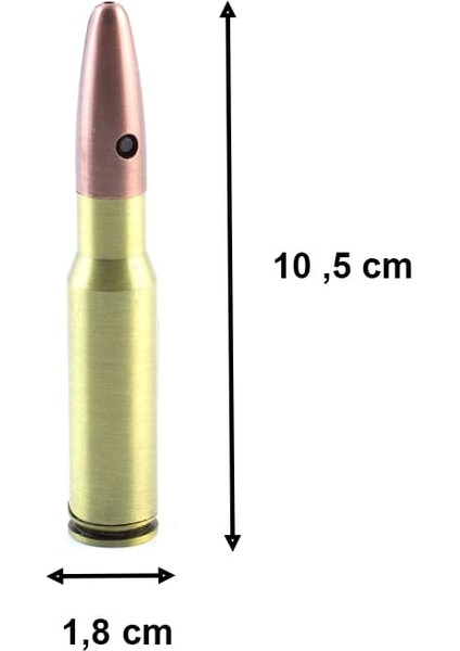 Kahverengi Başlıklı Lazer Işıklı 50 Kalibre Mermi Çakmak 1 Adet fiyatları