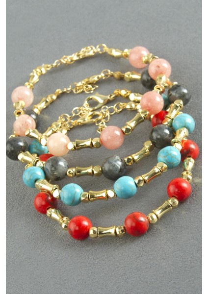 Ceyt Taşlı Metal Bileklik