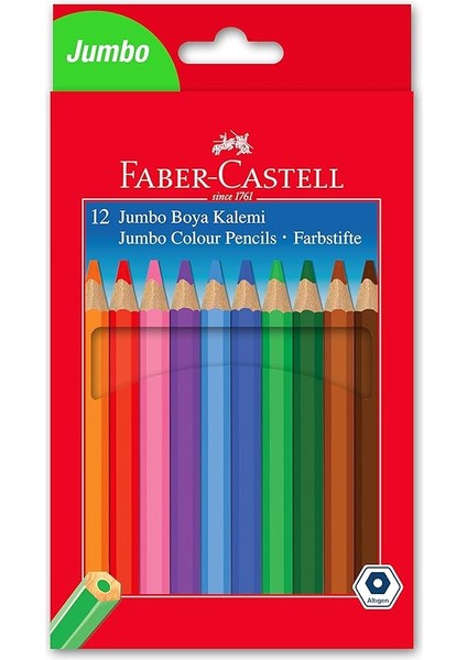 Jumbo Boya Kalemi, 12 Renk, Kalın Gövde ve Uç, Kırılmaya Dirençli Özel Yapıştırma Sistemi, Kolay Açılır, Çocuklar Için Güvenli