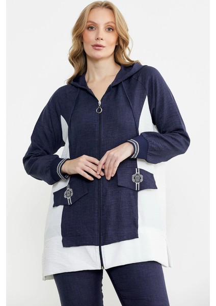 Sementa 76448 Keten Görünümlü Kapüşonlu Tunik Takım fırsatları