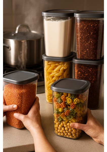 Erzak Saklama Kabı 12'li Dikdörtgen Saklama Kabı 2200ML fırsatları