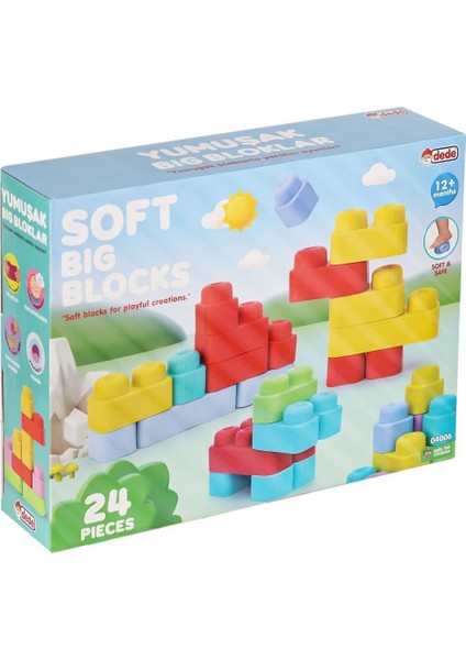 04006 Yumuşak Big Bloklar 24 Parça -Dede