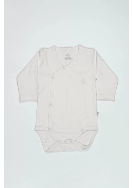 Bistyle Organik Natural Basic Style Kruvaze Uzun Kol Body BS17102 Ekru