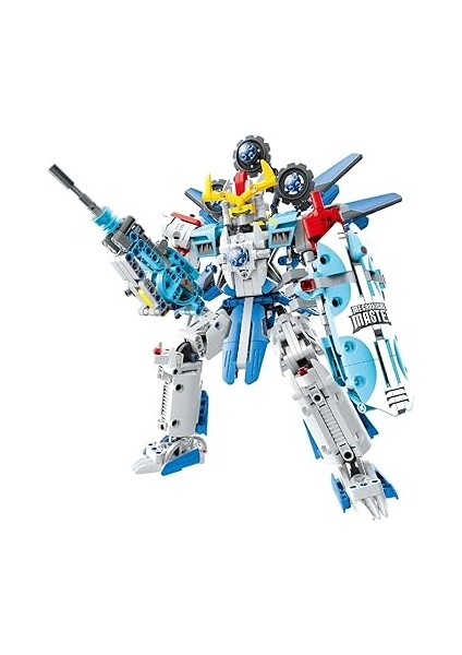 Stem Robot Asker Yapım Seti, 641 Parça Eğitici Bloklar, Beyaz modelleri