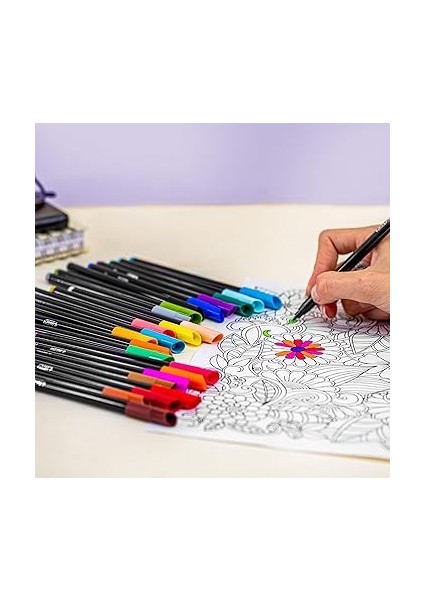 Intensity Keçeli Kalemler, Yetişkinler ve Gençler Için, 24 Yıkanabilir Renk, Sağlam Uçlu, Karton Kutuda fırsatları