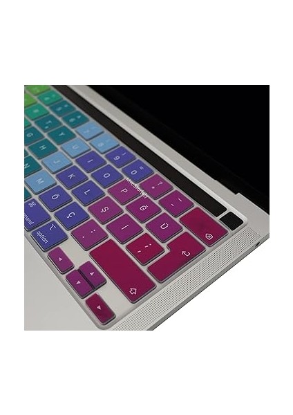 MacBook Pro Klavye Koruyucu Türkçe Baskı Dazzle Renk Ince Silikon Avrupa Ingilizce Klavyeyi Türkçeye Çevirme Çözümü A2251 A2289 A2338 M1-M2 13 Inç ve A2141 16 Inç Uyumlu Pembe Yeşil fırsatları