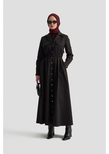 Düğmeli Elbise 25KD1702 Siyah fiyatları