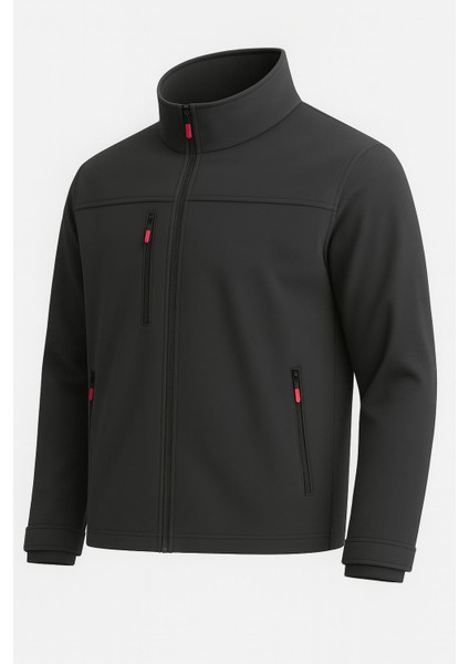 Erkek Içi Polarlı, Şapkası Çıkarılabilir Su ve Rüzgar Geçirmez Softshell spor mont fiyatları
