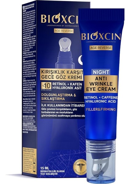 Age Reverse Kırışıklık Karşıtı Göz Kremi 15 ml -%10 Retinol, Kafein, Dolgunluk, Sıkılık